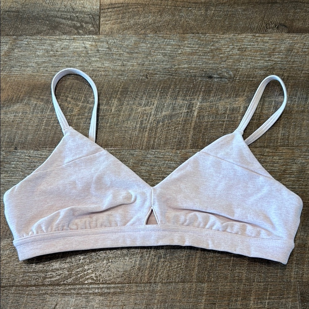 ALOyoga Pale Pink Heather Alosoft Bralette size small